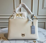 PINKO TOREBKA FLAT CLASSIC NOWA ORYGINALNA BIANCO BAG PINKO LOVE SKÓRA
