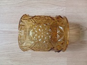 Szklany Żółty klosz PRL+Gratis!