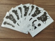 Urocze naklejki kotki na włączniki 8 szt 