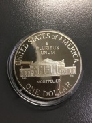 ONE DOLLAR 1993 USA * MONTPELIER * PROOF Ag .900 * MONETA KOLEKCJONERSKA