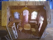 Domek dla lalek drewno mebelki barbie