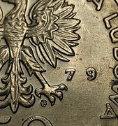 50 zł 1979, Mieszko, ładny destrukt, zdwojenie bicia