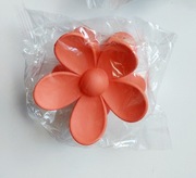 Spinka do włosów klamra duży kwiat pomarańczowy koralowy kwiatek