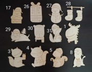 Zimowe wzory. Baza do ozdabiania. Decoupage.  bałwan krasnal mikołaj