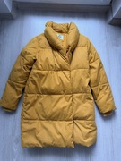 Ciepła dłuższa damska kurtka musztardowa - Cubus rozmiar M