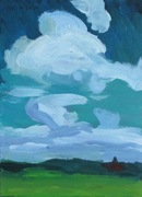 Jan Stanisławski, Pejzaż, 22x16,