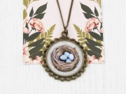 Native Bloom wisiorek GNIAZDKO DROZDA vintage retro boho folk uroczy NB15