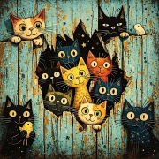 Obraz na ściane - Ciekawe koty