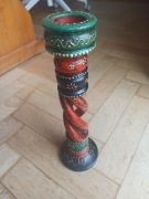 Drewniany stojak na świeczkę z Iranu