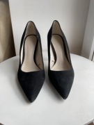 Szpilki Zara zamszowe czarne klasyczne 39 eleganckie