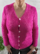 Sweter a'la alpaka na guziki