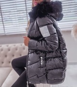 Nowa damska zimowa kurtka puchowa kaptur 40 L