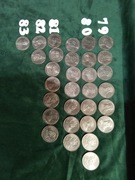 Monety 50 zł.1979-6 szt/1980-15szt/1980-7szt/1982-2 szt/1983-1szt.