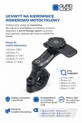Uchwyt na kierownicę rowerową i motocyklową Quad Lock – aluminiowy