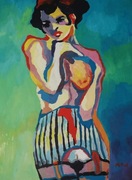 obraz olejny akt naga kobieta art fantasy frida