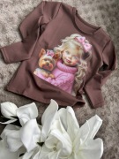 Bawełniana bluzeczka w kolorze brązu z dziewczynka 104  Dressmoda 1