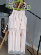 Sukienka Mango r 140 róż tiul i podszewka bawełna