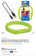 ŚWIECĄCA LED OBROŻA DLA PSA USB