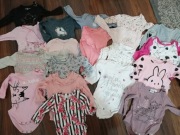 Mega paka zestaw ubranek dla niemowlaka dziewczynki roz.68 wiosna lato 
