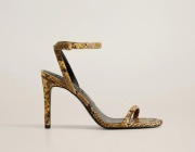 MANGO sandałki szpilki wężowa skóra NOWE classy 38