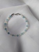 Bransoletka z kamieni szlachetnych - jadeit zakwamarynem i opalitem