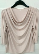 Bluzka z lureksu błyszcząca beżowa 2 rozmiary 44/46