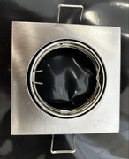 Oprawa halogenowa kwadrat srebrna z żarówką