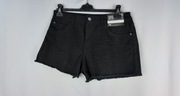 Czarne szorty jeansowe Primark Cares EUR 44 mid rise