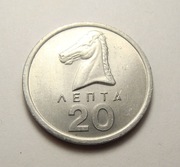 Grecja 20 lepta 1978 KOŃ PIĘKNA! RZADKOŚĆ!