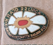 X RAJD 22 LIPCA KUBALONKA 1972  - odznaka  PTTK BAILDON KATOWICE