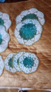 Komplet serwetek z kordonki, rękodzieło.