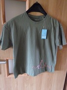 Nowa oliwkowa koszulka dziewczęca Pepperts 158/164