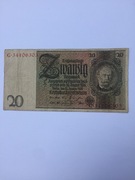 20 marek niem. 1929,ser.G.3410630, stan b.dobry