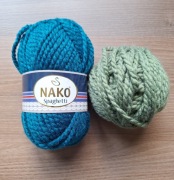 Włóczka Nako Spaghetti chunky yarn 100 + 79 g wełna z akrylem