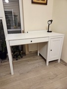 Biurko Ikea Hemnes białe 120 x 55 cm lite drewno drewniane