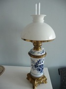 Lampa naftowa porcelanowa niemiecka