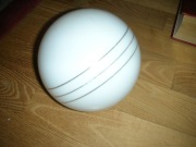 Klosz szklany kula 14cm ,  złote paski