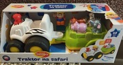 ZABAWKA DLA DZIECKA TRAKTOR PRZYCZEPA ZWIERZĘTA SAFARI EFEKTY DŹWIĘKOWE
