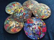 Nowe podstawki pod kubki ptaszki 6 sztuk