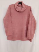 Nowy prążkowany golf damski uniwersalny