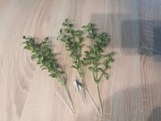 Gałązki ozdobne dekoracyjne swiąteczne brokatowe zielone nowe stroik