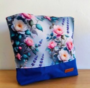 Torba shopper hand made nowa kwiaty floral 