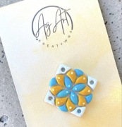 Ręcznie wykonany magnes do igieł- needle minder, rękodzieło, haft