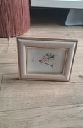 Welurowa różowo złota ramka na zdjęcie 13x18