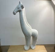 figurka ?gipsowa? do pokoju dzieciecego 33cm żyrafo-koń z ukruszonym uchem