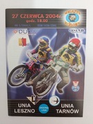 Program żużlowy Unia Leszno - Unia Tarnów 2004