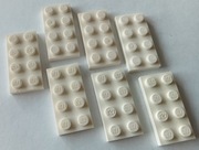 LEGO PŁYTKA 3020 2X4  BIAŁE  - 7 SZTUK