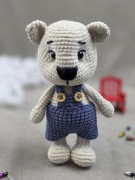 Szydełkowy Miś przytulanka, ręcznie robiony miś