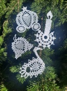 zawieszki ozdoba choinkowa zestaw 4 szt