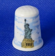 Naparstek Kolekcjonerski Porcelanowy Statua Wolności